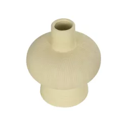 Artificial Garden ICEBERG 21263 Διακοσμητικό Κεραμικό Βάζo Μπεζ Π17 x Μ17 x Υ20cm