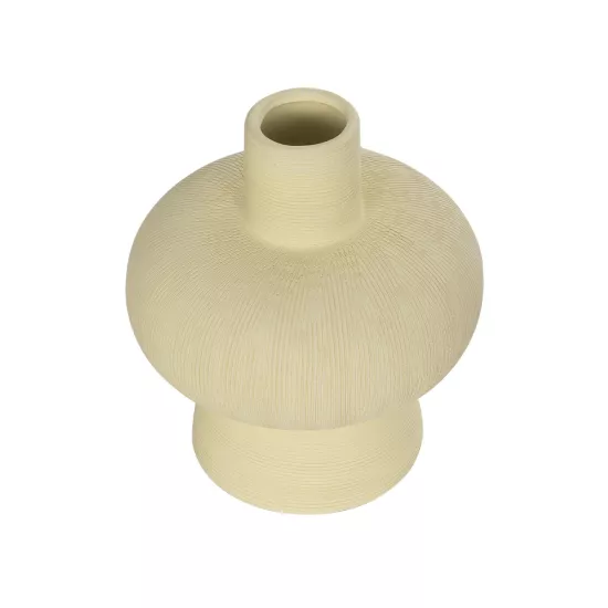 Artificial Garden ICEBERG 21263 Διακοσμητικό Κεραμικό Βάζo Μπεζ Π17 x Μ17 x Υ20cm