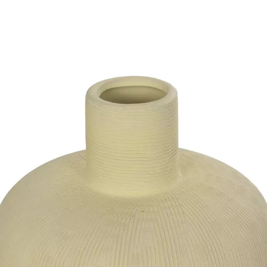 Artificial Garden ICEBERG 21263 Διακοσμητικό Κεραμικό Βάζo Μπεζ Π17 x Μ17 x Υ20cm