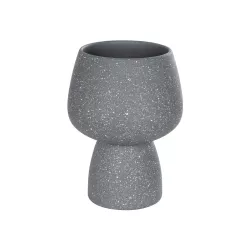 Artificial Garden SAMUI 21271 Διακοσμητικό Κεραμικό Βάζo Γκρι Π16 x Μ16 x Υ20cm