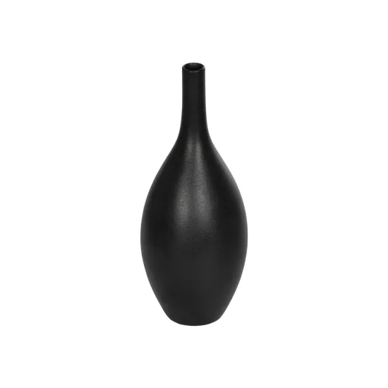 Artificial Garden OLRANDO 21273 Διακοσμητικό Κεραμικό Βάζo Μαύρο Π8 x Μ8 x Υ20cm