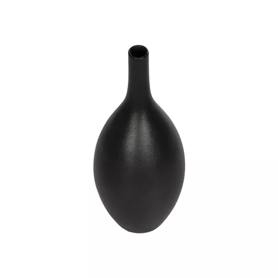 Artificial Garden OLRANDO 21273 Διακοσμητικό Κεραμικό Βάζo Μαύρο Π8 x Μ8 x Υ20cm