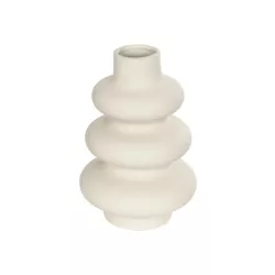 Artificial Garden THAILAND 21278 Διακοσμητικό Κεραμικό Βάζo Μπεζ Π14 x Μ14 x Υ21cm