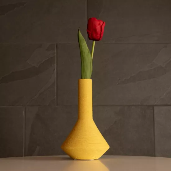 Artificial Garden GRENADA 21281 Διακοσμητικό Κεραμικό Βάζo Κίτρινο Π13 x Μ13 x Υ20cm
