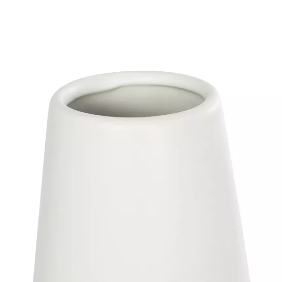 Artificial Garden CONSOLI 21287 Διακοσμητική Κεραμική Βάζο Μπεζ Μ14 x Π14 x Υ25cm