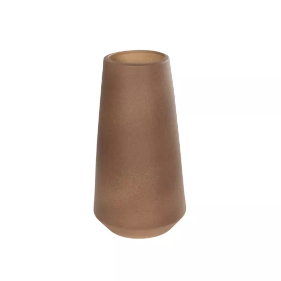 Artificial Garden PORTO 21288 Διακοσμητική Κεραμική Βάζο Καφέ Μ11 x Π11 x Υ20cm