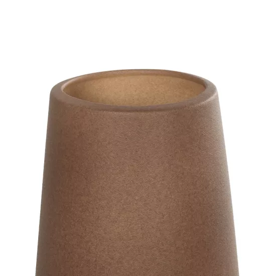 Artificial Garden PORTO 21288 Διακοσμητική Κεραμική Βάζο Καφέ Μ11 x Π11 x Υ20cm