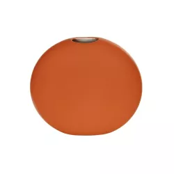 Artificial Garden CINNAMON 21291 Διακοσμητικό Κεραμικό Βάζo Πορτοκαλί Π15 x Μ15 x Υ14cm