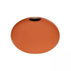 Artificial Garden CINNAMON 21291 Διακοσμητικό Κεραμικό Βάζo Πορτοκαλί Π15 x Μ15 x Υ14cm