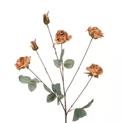 Artificial Garden PINK ROSE BRANCH 21302 Τεχνητό Διακοσμητικό Κλαδί Τριαντάφυλλα Ροζ Y80cm