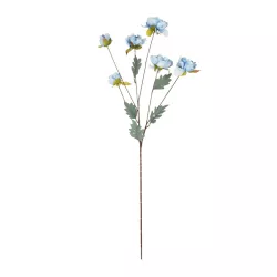 Artificial Garden SKY BLUE PAEONIA BRANCH 21306 Τεχνητό Διακοσμητικό Κλαδί Παιώνιας Μπλέ Y82cm