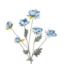 Artificial Garden SKY BLUE PAEONIA BRANCH 21306 Τεχνητό Διακοσμητικό Κλαδί Παιώνιας Μπλέ Y82cm