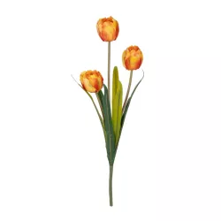Artificial Garden ORANGE TULIP BRANCH 21308 Τεχνητό Διακοσμητικό Κλαδί Πορτοκαλί Τουλίπα Y48cm