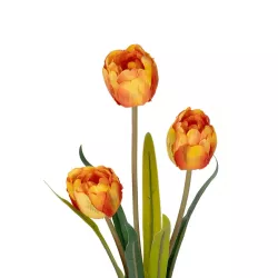 Artificial Garden ORANGE TULIP BRANCH 21308 Τεχνητό Διακοσμητικό Κλαδί Πορτοκαλί Τουλίπα Y48cm