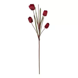 Artificial Garden RED TULIP BRANCH 21309 Τεχνητό Διακοσμητικό Κλαδί Κόκκινη Τουλίπα Y100cm