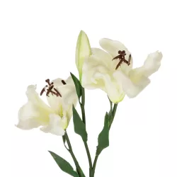 Artificial Garden WHITE LILY BRANCH 21310 Τεχνητό Διακοσμητικό Κλαδί Λευκό Κρίνο Y90cm