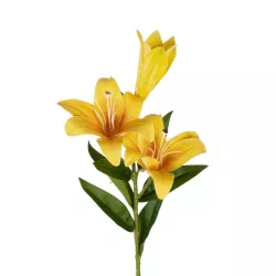 Artificial Garden YELLOW LILY BRANCH 21311 Τεχνητό Διακοσμητικό Κλαδί Κίτρινο Κρίνο Y72cm