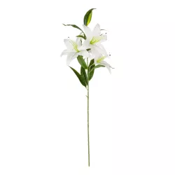 Artificial Garden WHITE LILY BRANCH 21312 Τεχνητό Διακοσμητικό Κλαδί Λευκό Κρίνο Y95cm