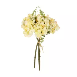 Artificial Garden YELLOW HYDRANGEA BOUQUET 21315 Τεχνητό Διακοσμητικό Μπουκέτο Κίτρινη Ορτανσία Y33cm