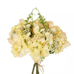 Artificial Garden YELLOW HYDRANGEA BOUQUET 21315 Τεχνητό Διακοσμητικό Μπουκέτο Κίτρινη Ορτανσία Y33cm