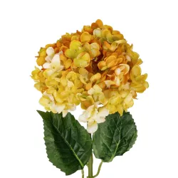 Artificial Garden YELLOW HYDRANGEA BRANCH 21317 Τεχνητό Διακοσμητικό Κλαδί Κίτρινη Ορτανσία Y65cm