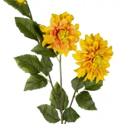 Artificial Garden ORANGE DHALIA BRANCH 21324 Τεχνητό Διακοσμητικό Πορτοκαλί Κλαδί Ντάλια Y115cm