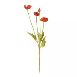 Artificial Garden RED POPPY BRANCH 21333 Τεχνητό Διακοσμητικό Κλαδί Παπαρούνα Κόκκινη Y50cm