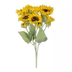 Artificial Garden YELLOW SUNFLOWER BRANCH 21382 Τεχνητό Διακοσμητικό Κλαδί Ηλιοτρόπιο Κίτρινο Y55cm