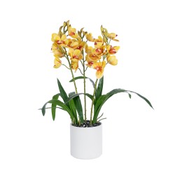 Artificial Garden YELLOW CHERRY CUMBIDIUM 21401 Διακοσμητικό Φυτό Κίτρινο Κυμβίδιο Υ60cm