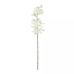Artificial Garden WHITE VANDA ORCHID BRANCH 21409 Τεχνητό Διακοσμητικό Κλαδί Λευκή Ορχιδέα Y82cm