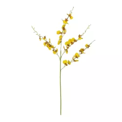 Artificial Garden YELLOW SPRING ORCHIDIUM BRANCH 21415 Τεχνητό Διακοσμητικό Κλαδί Κίτρινη Ορχιδέα Y76cm