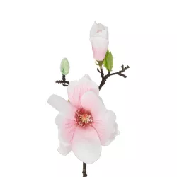 Artificial Garden WHITE PINK MAGNOLIA BRANCH 21417 Τεχνητό Διακοσμητικό Κλαδί Λευκή Ροζ Μανόλια Y36cm