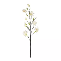 Artificial Garden WHITE YELLOW MAGNOLIA BRANCH 21419 Τεχνητό Διακοσμητικό Κλαδί Λευκή Κίτρινη Μανόλια Y108cm