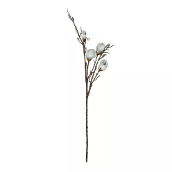 Artificial Garden LIGHT BLUE MAGNOLIA BRANCH 21420 Τεχνητό Διακοσμητικό Κλαδί Μπλε Μανόλια Y105cm