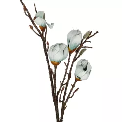 Artificial Garden LIGHT BLUE MAGNOLIA BRANCH 21420 Τεχνητό Διακοσμητικό Κλαδί Μπλε Μανόλια Y105cm