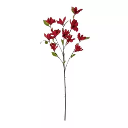 Artificial Garden RED MAGNOLIA BRANCH 21422 Τεχνητό Διακοσμητικό Κλαδί Κόκκινη Μανόλια Y86cm