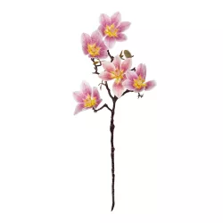 Artificial Garden PING MAGNOLIA BRANCH 21424 Τεχνητό Διακοσμητικό Κλαδί Ροζ Μανόλια Y57cm