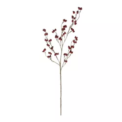 Artificial Garden RED HOLLY BERRIES FRUIT BRANCH 21428 Τεχνητό Διακοσμητικό Κλαδί Κόκκινο Γκί Y102cm