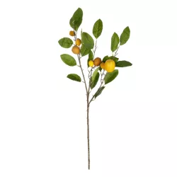 Artificial Garden YELLOW LEMON FRUIT BRANCH 21437 Τεχνητό Διακοσμητικό Κίτρινο Κλαδί Πορτακαλιά Y80cm
