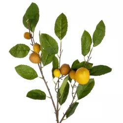 Artificial Garden YELLOW LEMON FRUIT BRANCH 21437 Τεχνητό Διακοσμητικό Κίτρινο Κλαδί Πορτακαλιά Y80cm