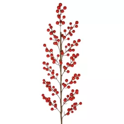 Artificial Garden RED BERRIES FRUIT BRANCH 21440 Τεχνητό Διακοσμητικό Κλαδί Κόκκινο Γκί Y96cm