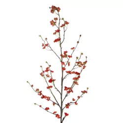 Artificial Garden RED CHERRY BLOSSOM BRANCH 21455 Τεχνητό Διακοσμητικό Κλαδί Κόκκινης Κερασίας Y110cm