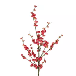 Artificial Garden CHINESE RED PLUM BLOSSOM BRANCH 21459 Τεχνητό Διακοσμητικό Κλαδί Κόκκινης Κερασίας Y113cm