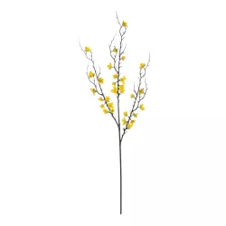 Artificial Garden YELLOW JUNGLE GERANIUM BLOSSOM BRANCH 21460 Τεχνητό Διακοσμητικό Κλαδί Κίτρινο Γεράνι Y95cm