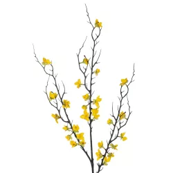 Artificial Garden YELLOW JUNGLE GERANIUM BLOSSOM BRANCH 21460 Τεχνητό Διακοσμητικό Κλαδί Κίτρινο Γεράνι Y95cm