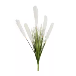 Artificial Garden WHITE PAMPAS GRASS BRANCH 21485 Τεχνητό Διακοσμητικό Κλαδί Λευκό Πάμπας Y88cm