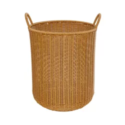 Artificial Garden TORINO 21492 Διακοσμητικό Πλεκτό Καλάθι - Κασπώ Γλάστρα - Flower Pot Μπεζ Φ37cm x Υ52cm