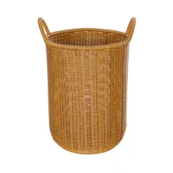 Artificial Garden TORINO 21493 Διακοσμητικό Πλεκτό Καλάθι - Κασπώ Γλάστρα - Flower Pot Μπεζ Φ31cm x Υ47cm