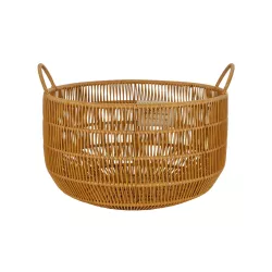 Artificial Garden COCOA 21495 Διακοσμητικό Πλεκτό Καλάθι - Κασπώ Γλάστρα - Flower Pot Μπεζ Φ30cm x Υ40cm