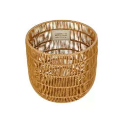 Artificial Garden DAKOTA 21498 Διακοσμητικό Πλεκτό Καλάθι - Κασπώ Γλάστρα - Flower Pot Μπεζ Φ33cm x Υ33cm